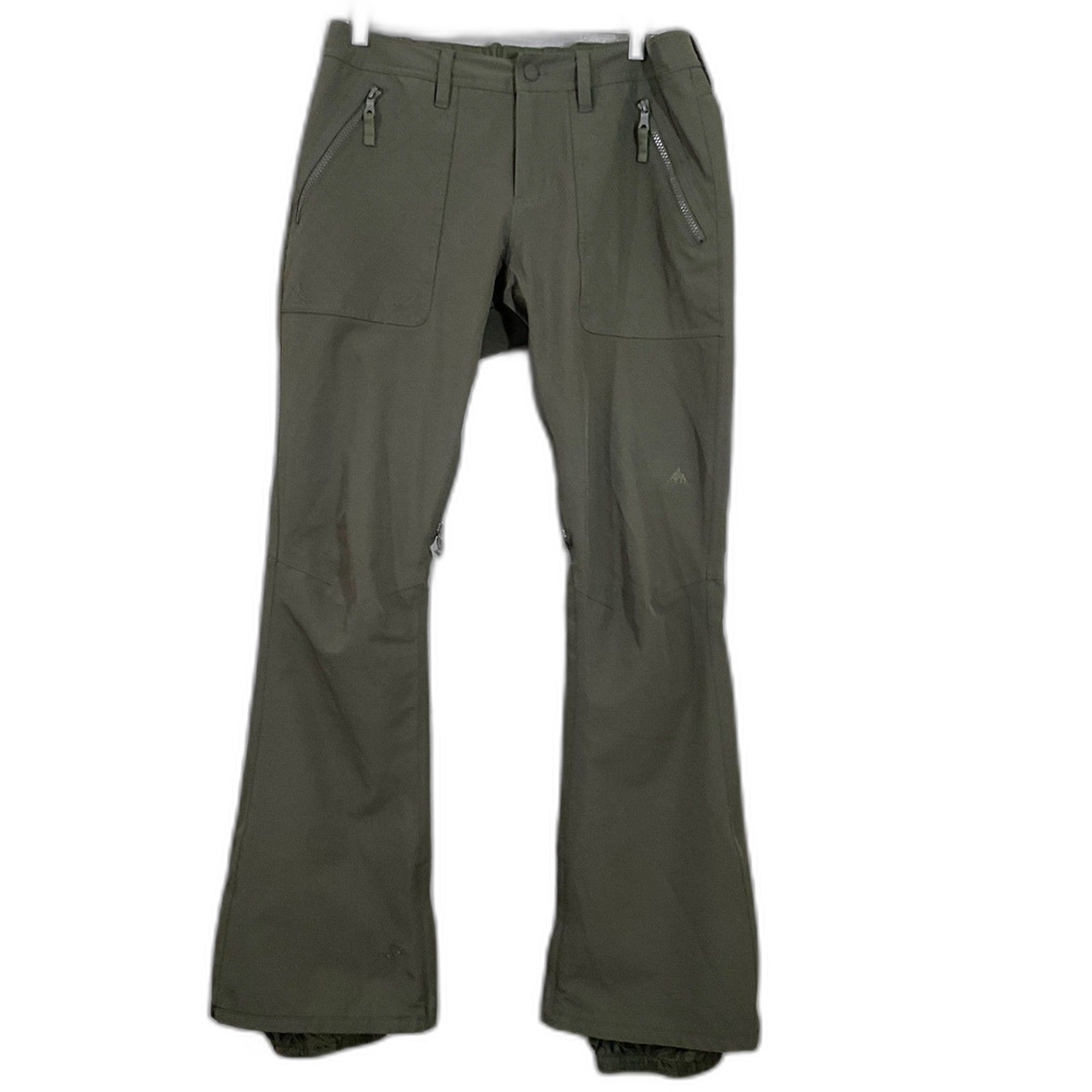 Burton Pants Women’s size M Green Ski Snowboard zip/ hook loop pockets